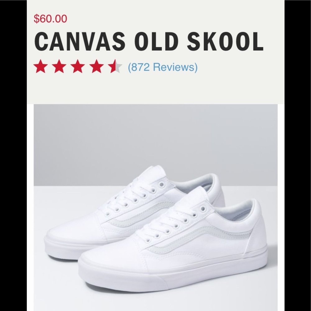 White Old Skool Vans